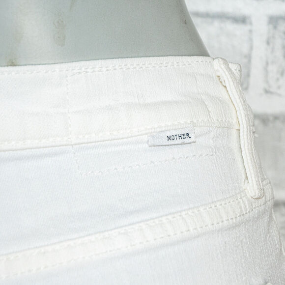 MOTHER Superior Denim TOMCAT High-Rise Crop Jeans Rip knee Size 26 - Picture 10 of 10
